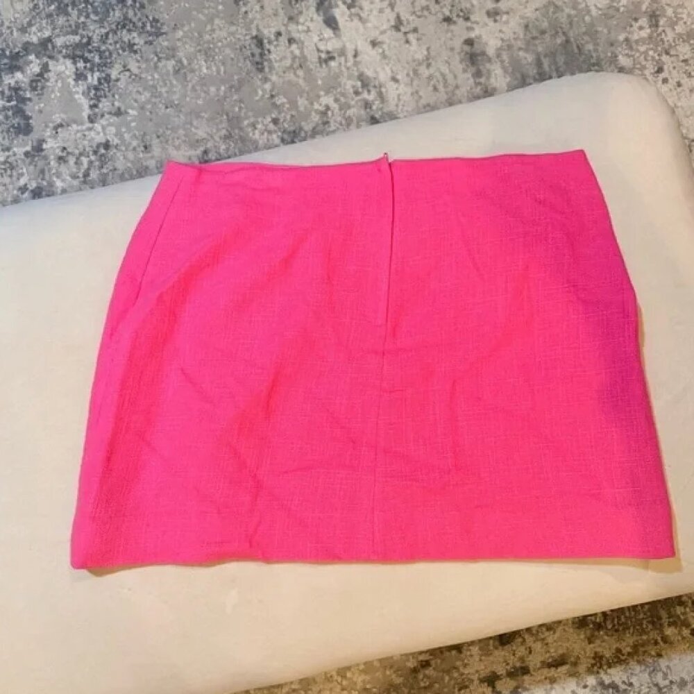 Lilly Pulitzer Hot Pink Ruffled Tweed Mini Skirt - Picture 8 of 8